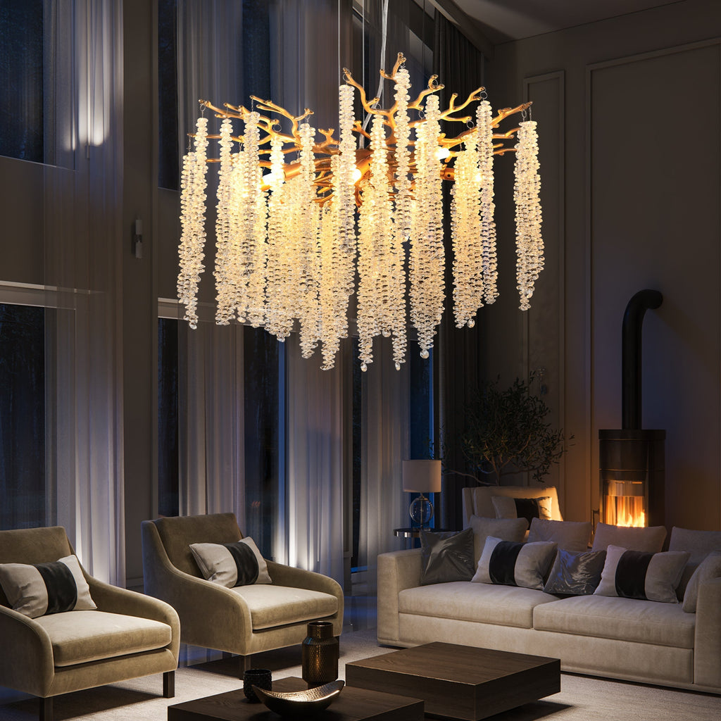 Crystal Raindrop Chandelier