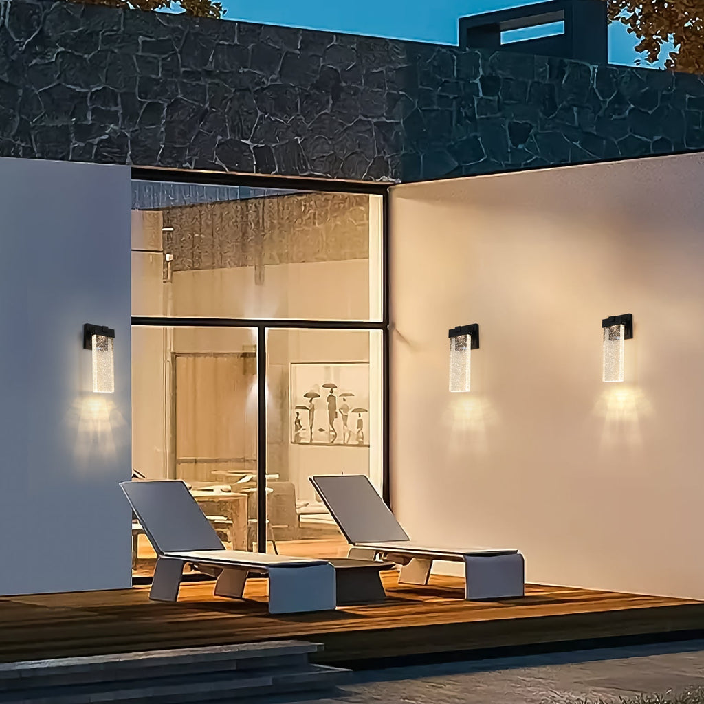 CrystalGlow Outdoor LED Wall Lamps