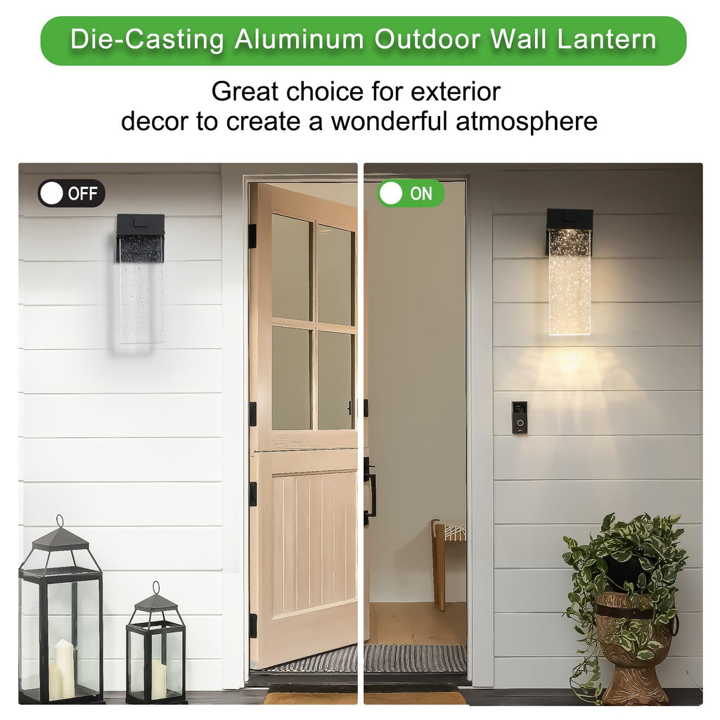 CrystalGlow Outdoor LED Wall Lamps