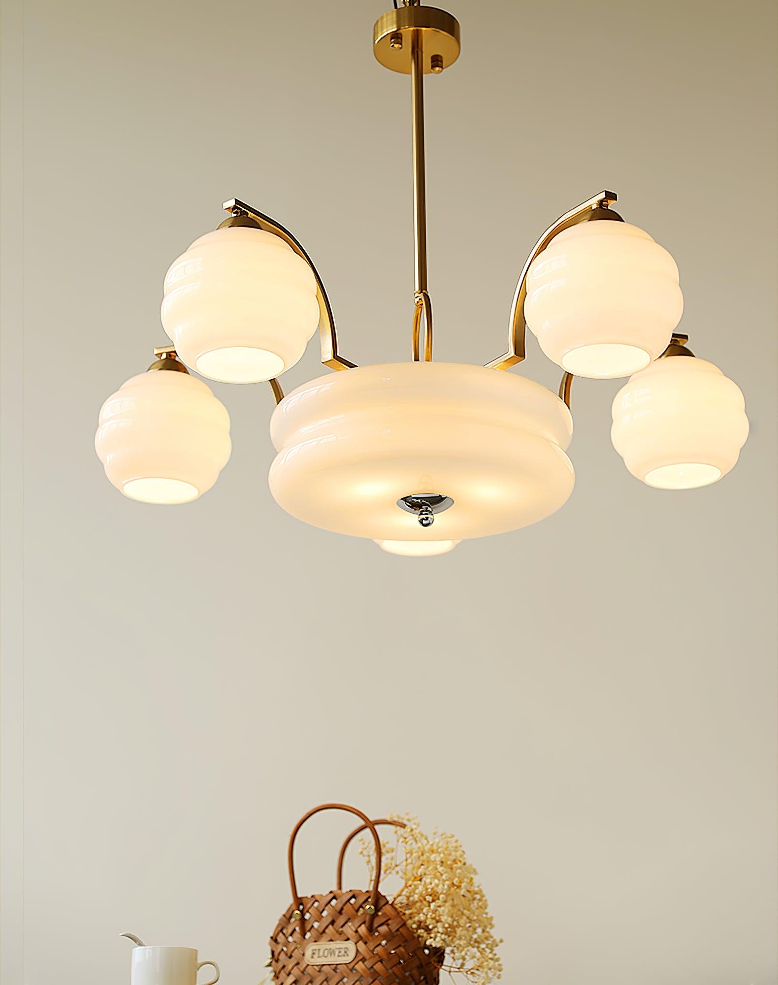 Curved Retro Chandelier