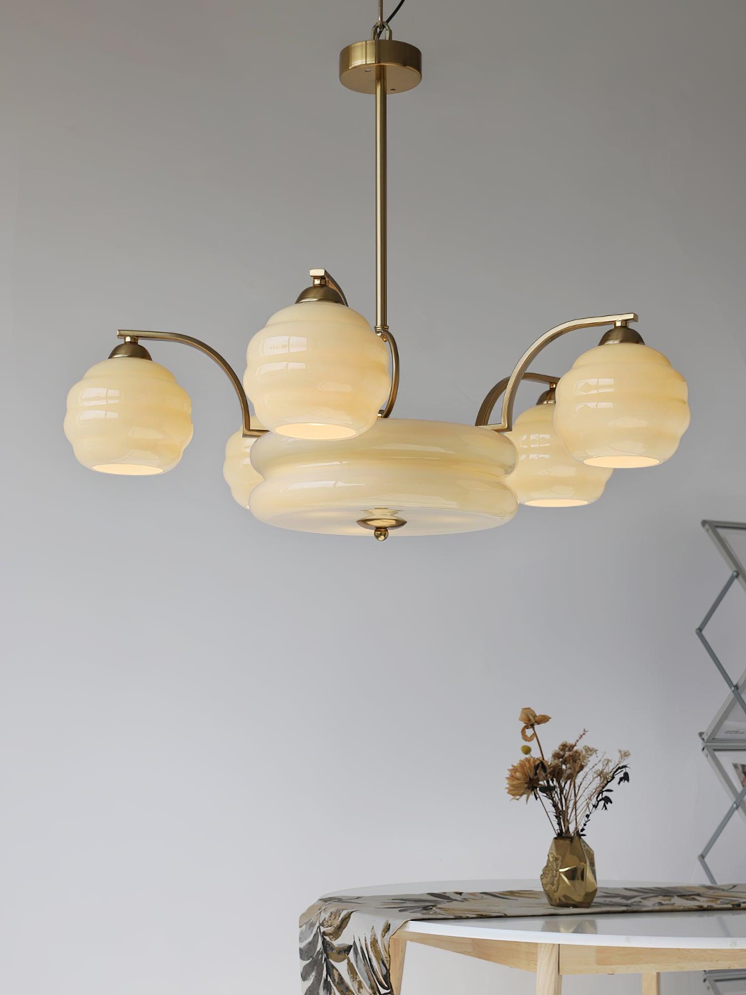 Curved Retro Chandelier