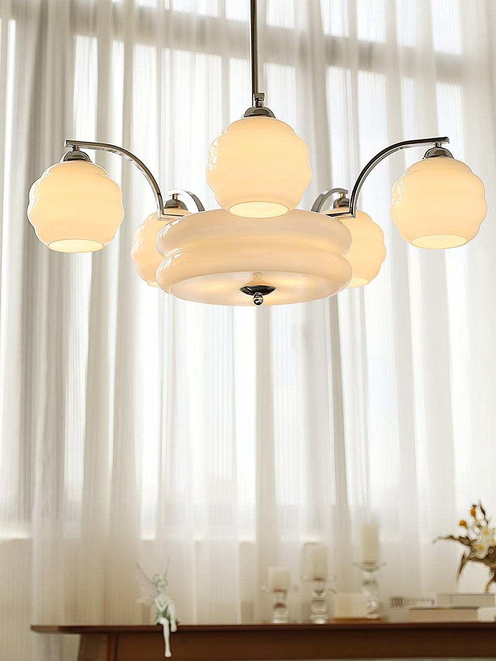 Curved Retro Chandelier