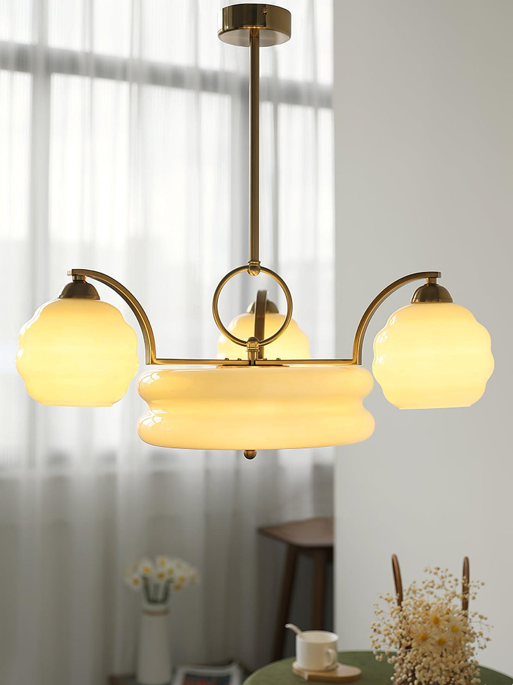 Curved Retro Chandelier