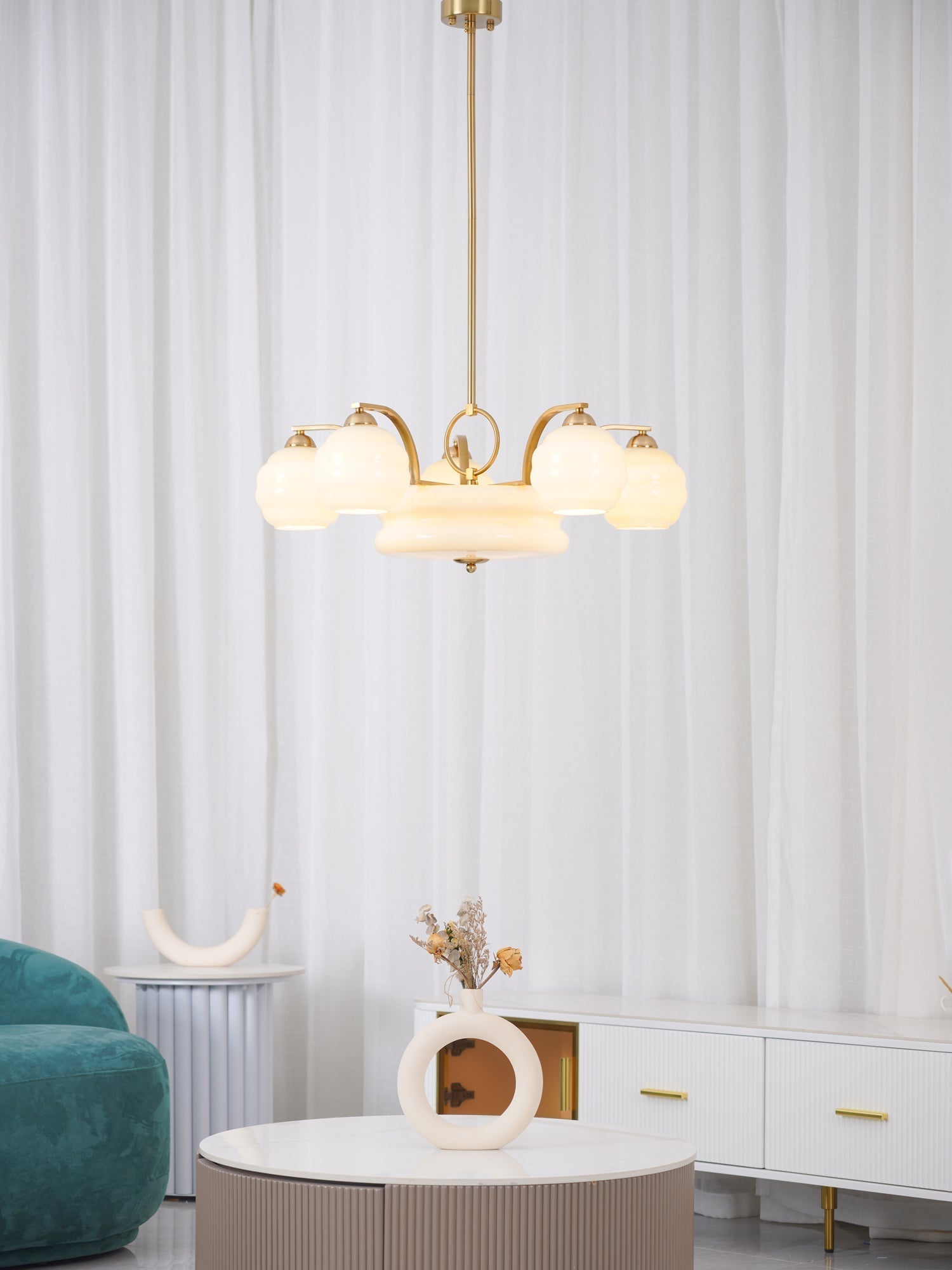 Curved Retro Chandelier