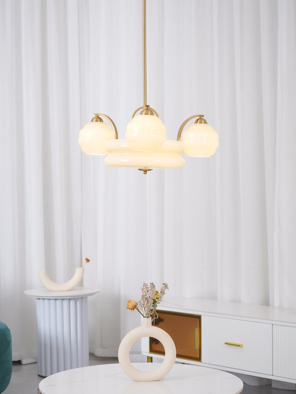 Curved Retro Chandelier