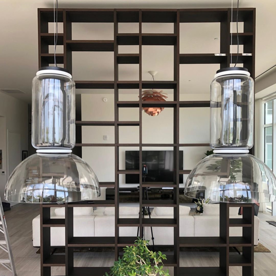 Cylindrical Clear Glass Chandelier