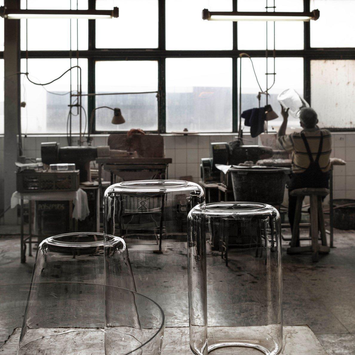 Cylindrical Clear Glass Chandelier