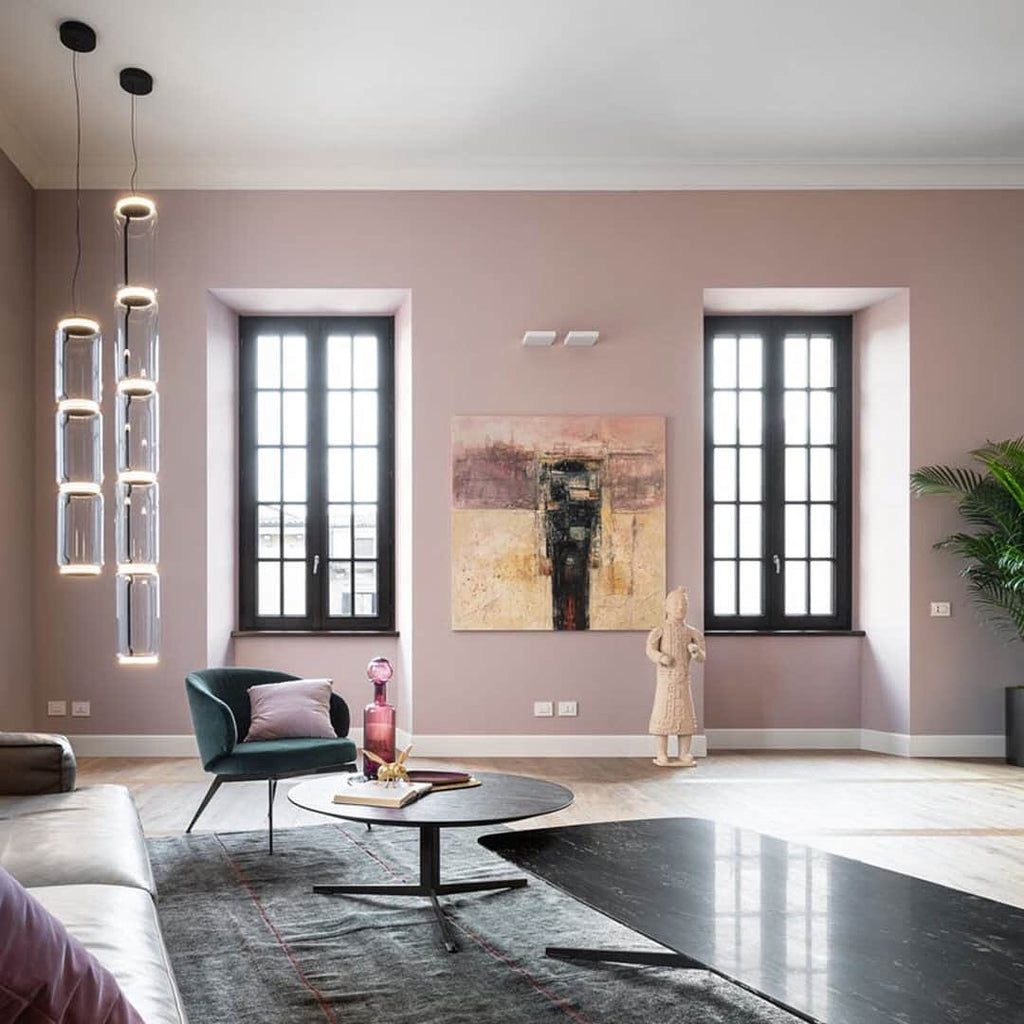 Cylindrical Clear Glass Chandelier