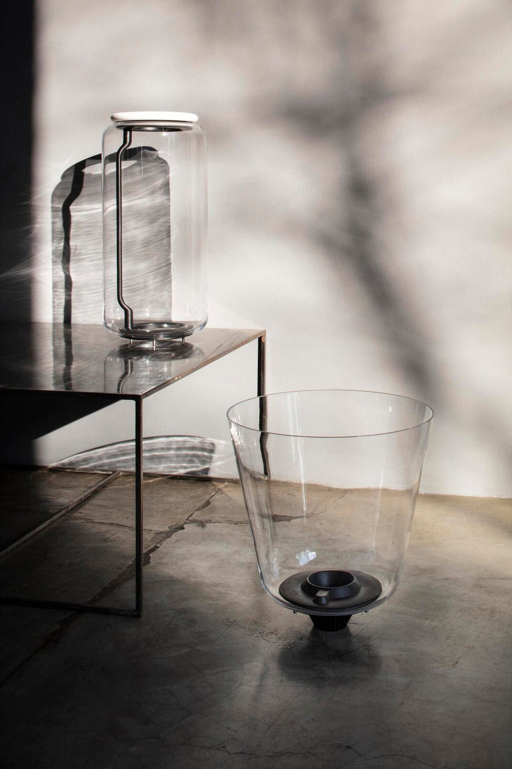 Cylindrical Clear Glass Chandelier