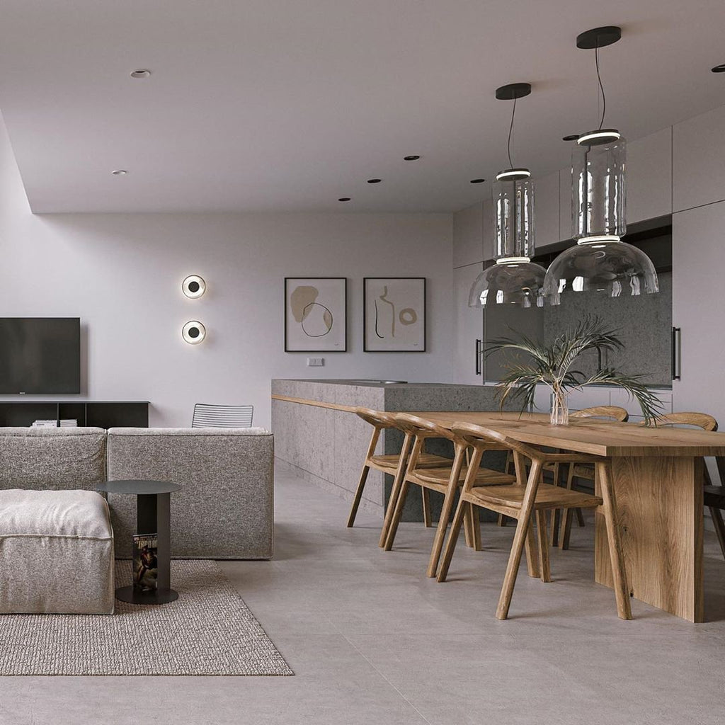 Cylindrical Clear Glass Chandelier