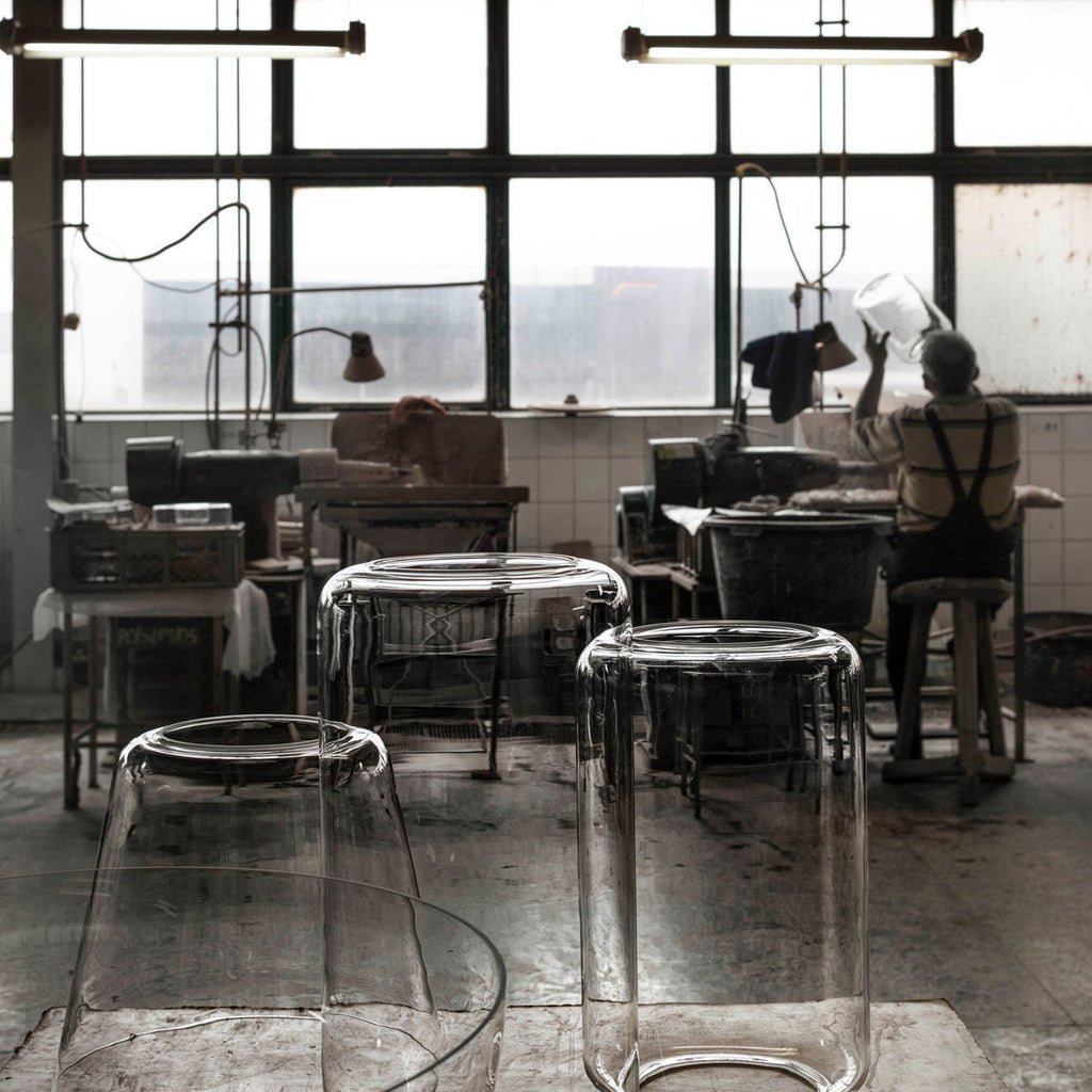 Cylindrical Clear Glass Chandelier