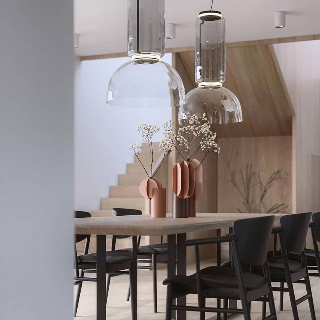 Cylindrical Clear Glass Chandelier