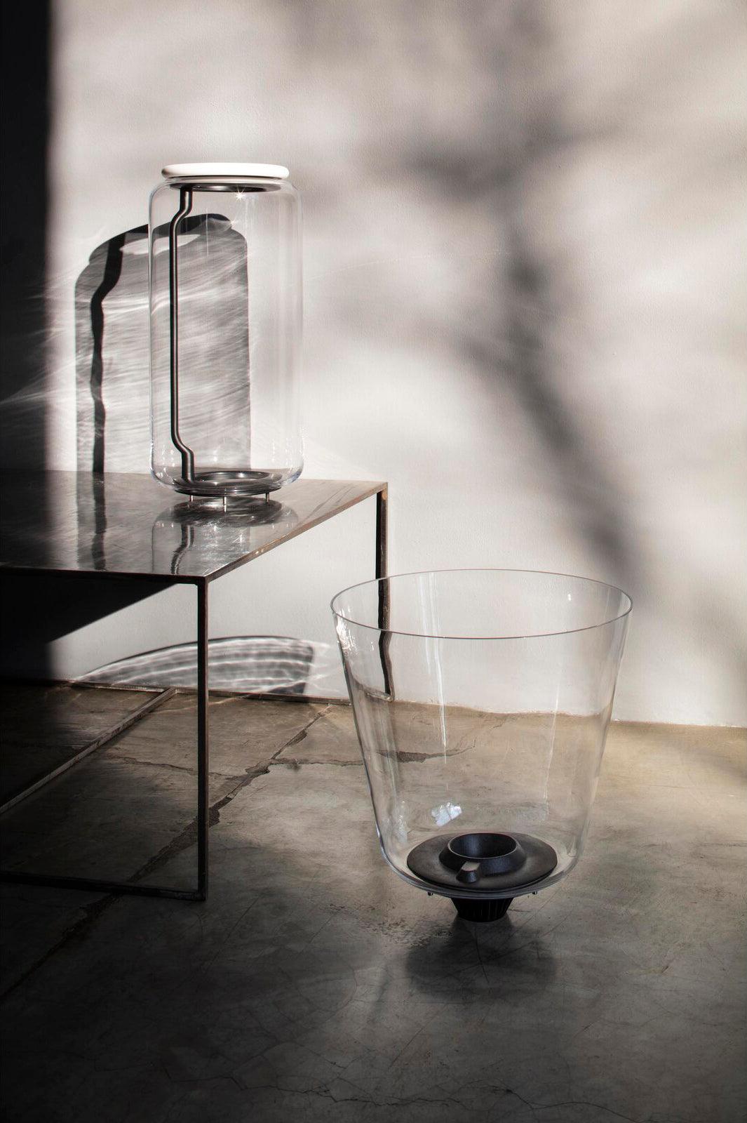 Cylindrical Clear Glass Chandelier