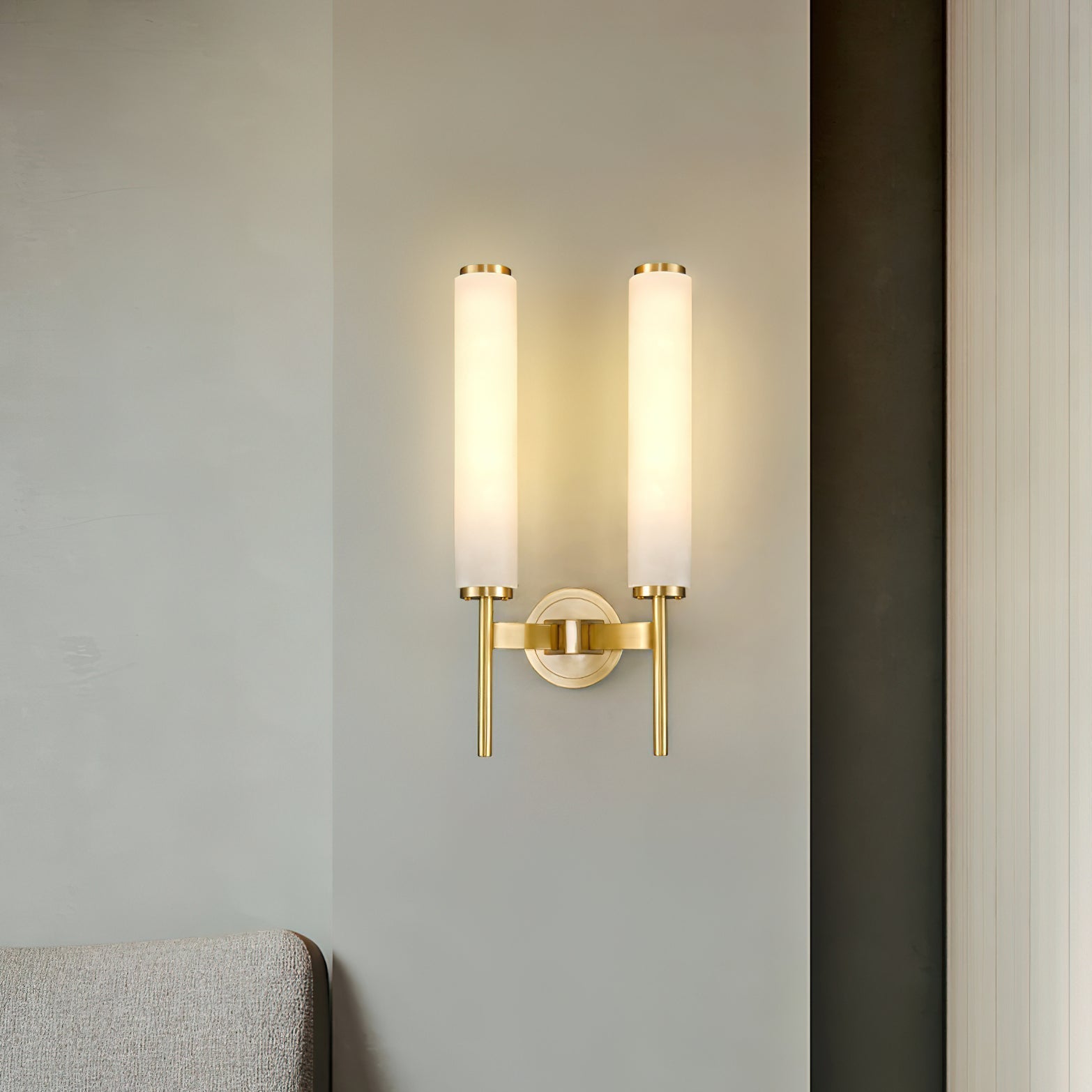 Cylindrical Glass Wall Light