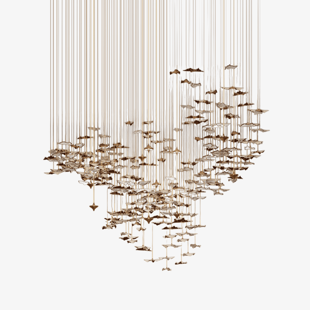 Leaf Twisted Sculptural Customize Chandelier