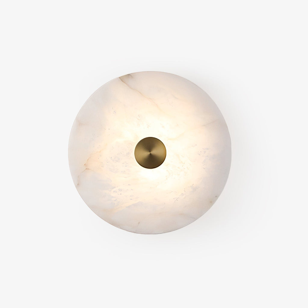 Disc Shaped Alabaster Wall Light