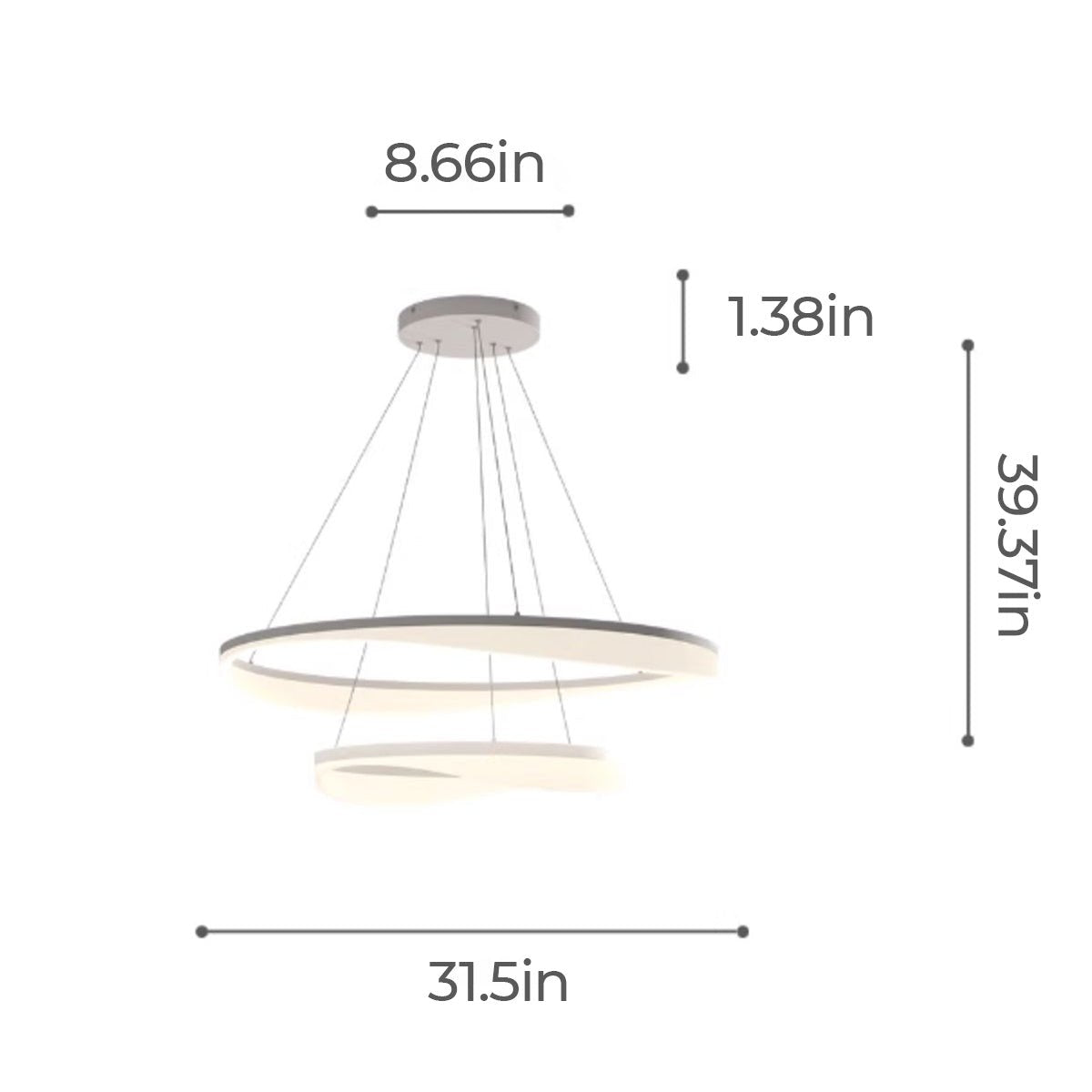 Double Ring Chandelier