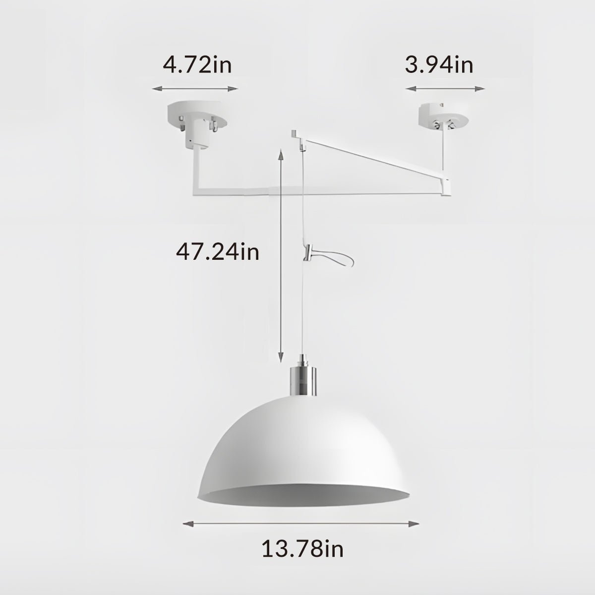 Drifting Cloud Swing Arm Pendant Light