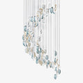 Aqua Ripple Glass Art Customize Chandelier