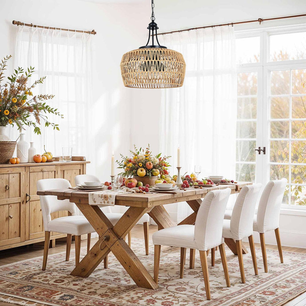 Earth Light Rattan Woven Pendant Light