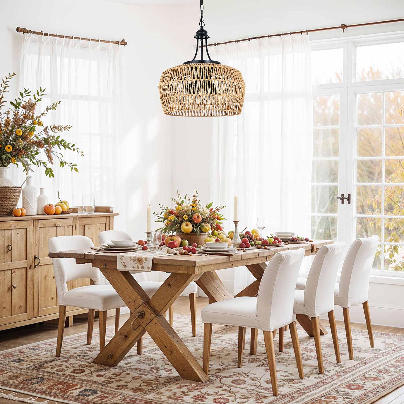 Earth Light Rattan Woven Pendant Light