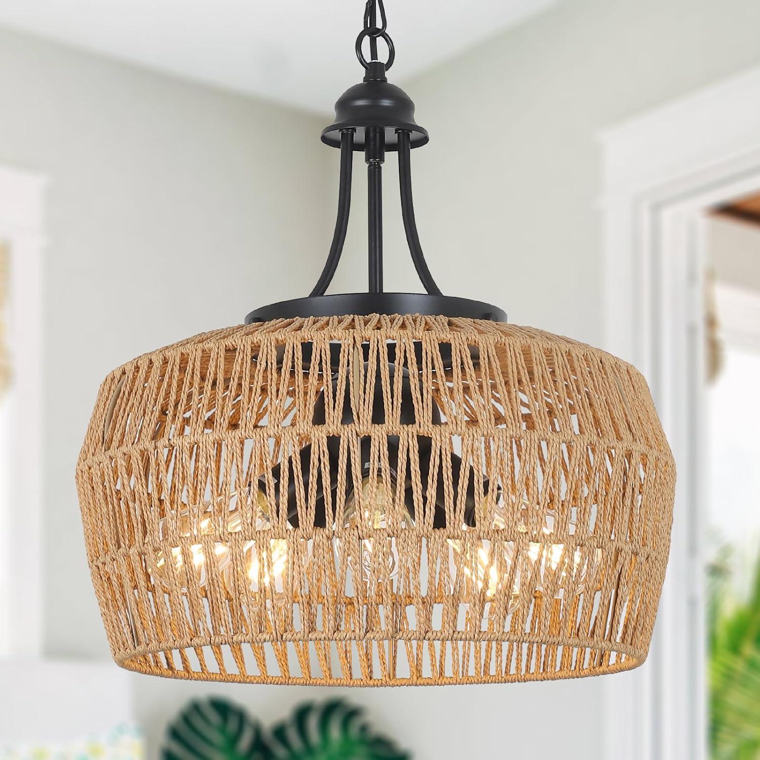 Earth Light Rattan Woven Pendant Light
