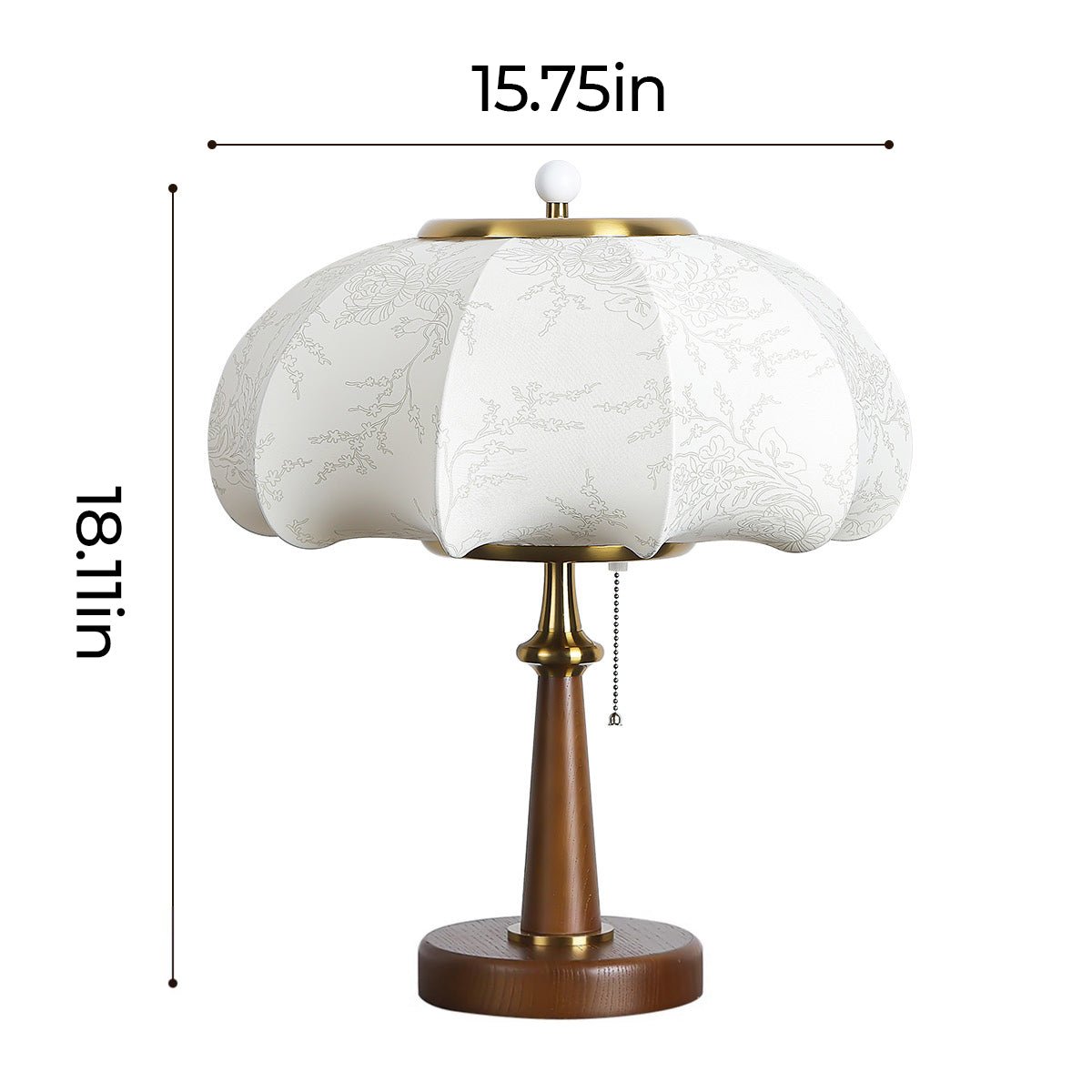 Ebony Haven Walnut Table Lamp