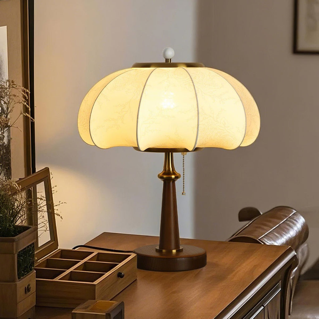 Ebony Haven Walnut Table Lamp
