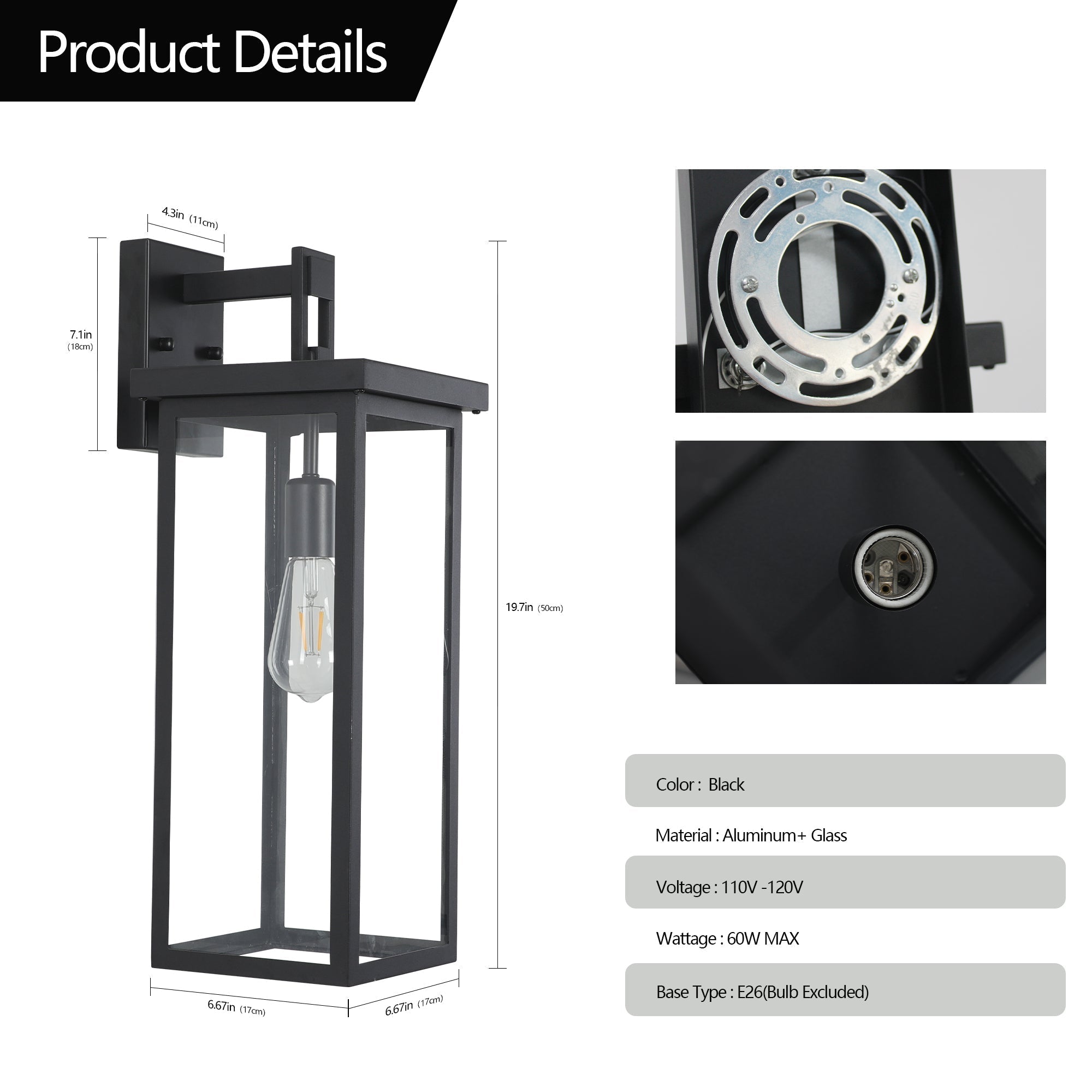 Eclipse Modern Outdoor Wall Lamps