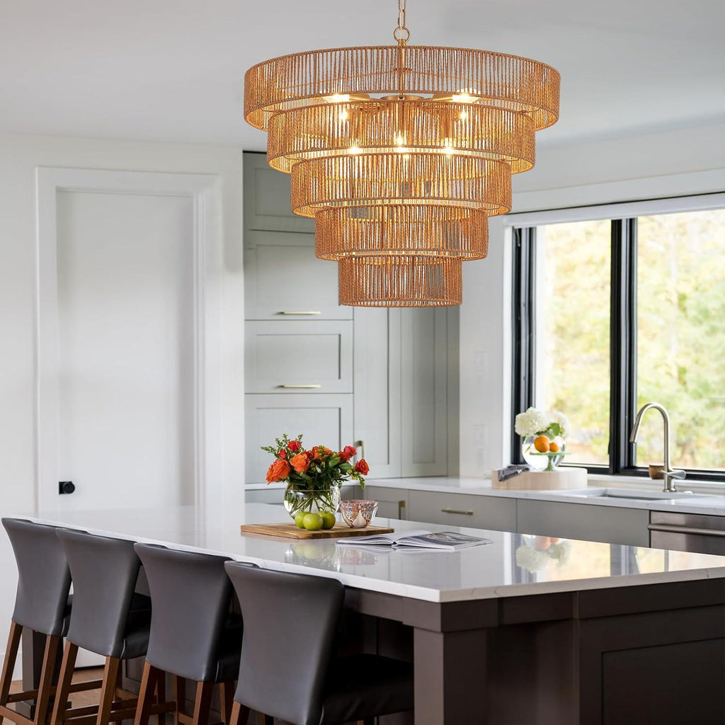 Eden Glow Rattan Woven Pendant Light