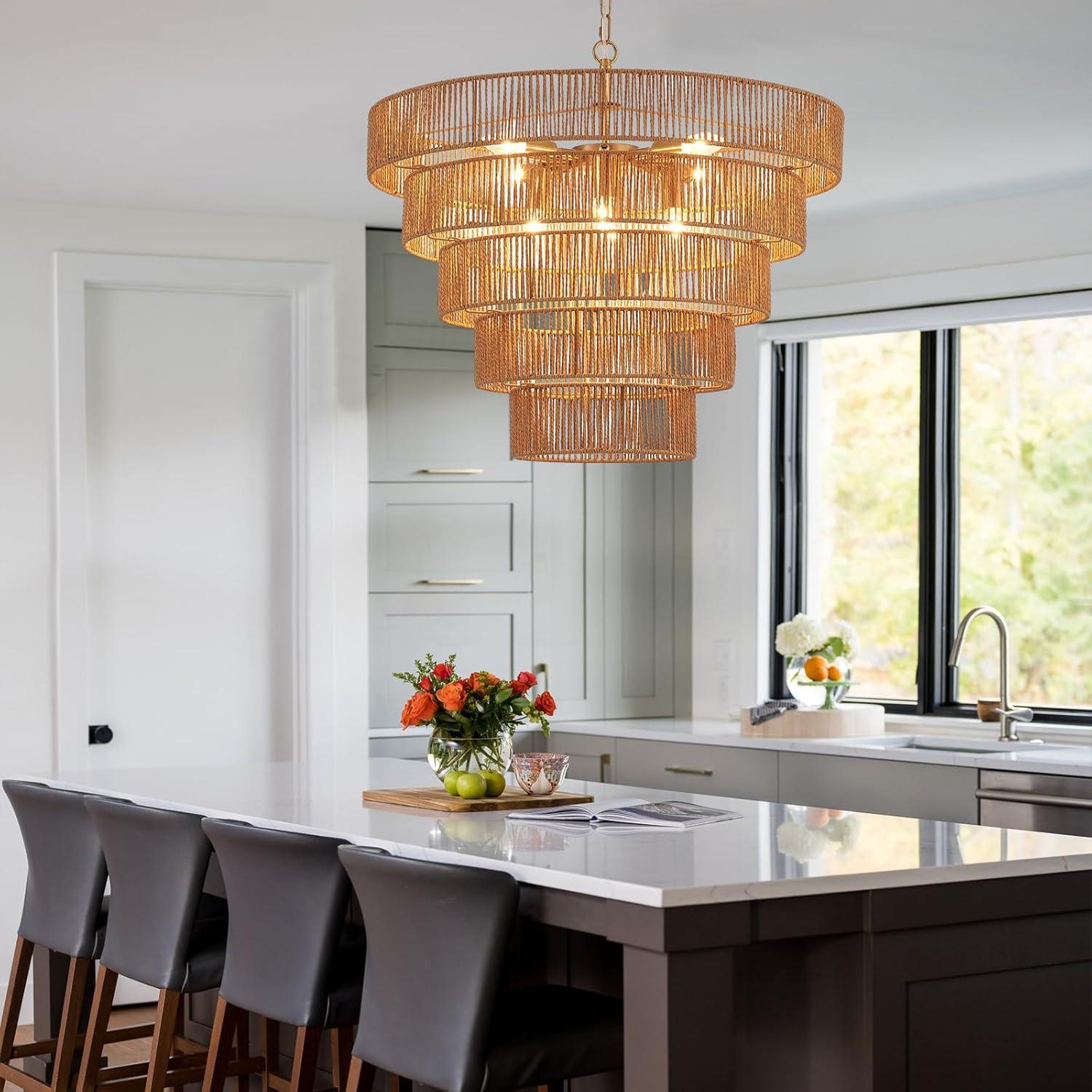Eden Glow Rattan Woven Pendant Light