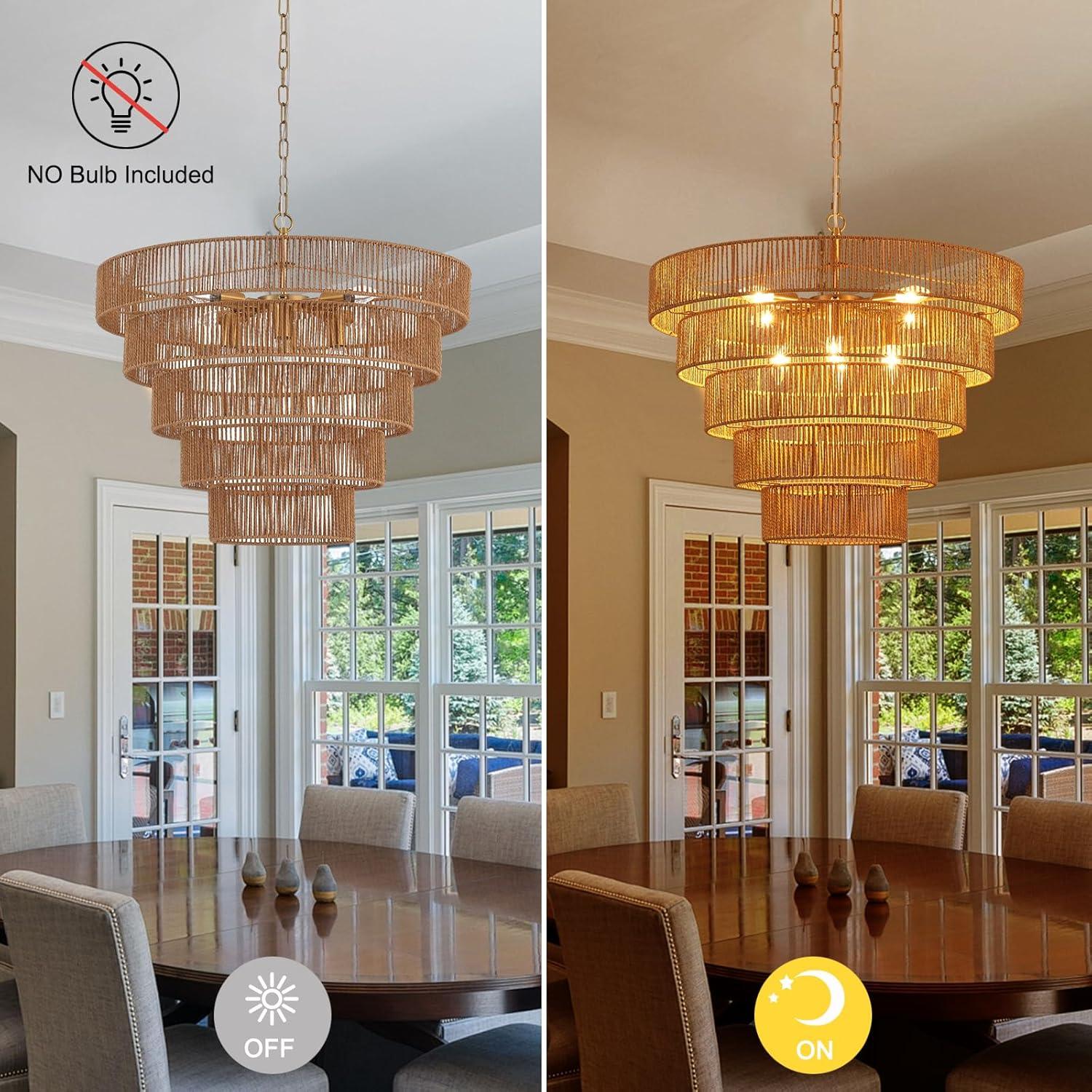 Eden Glow Rattan Woven Pendant Light