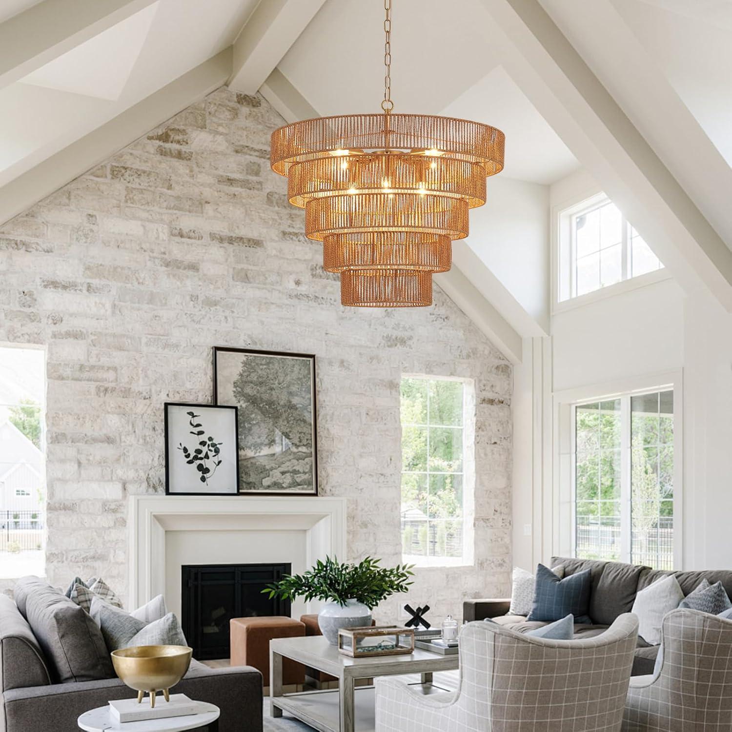 Eden Glow Rattan Woven Pendant Light