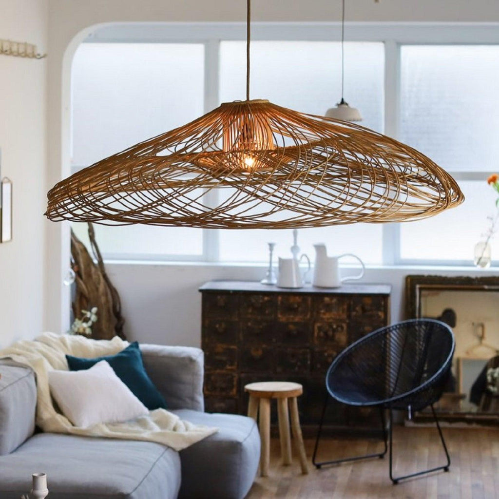 Elegant Rattan Woven Pendant Light