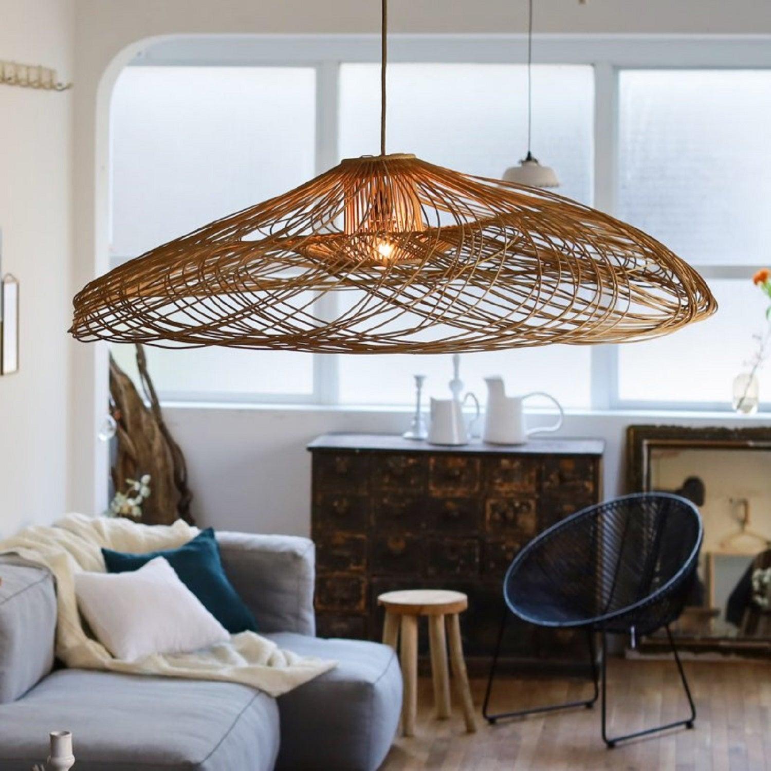 Elegant Rattan Woven Pendant Light