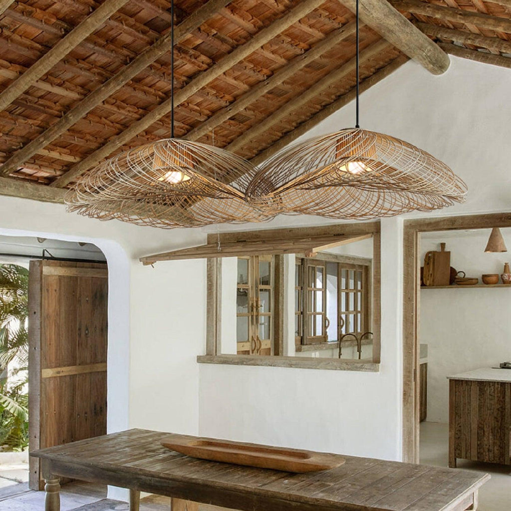 Elegant Rattan Woven Pendant Light