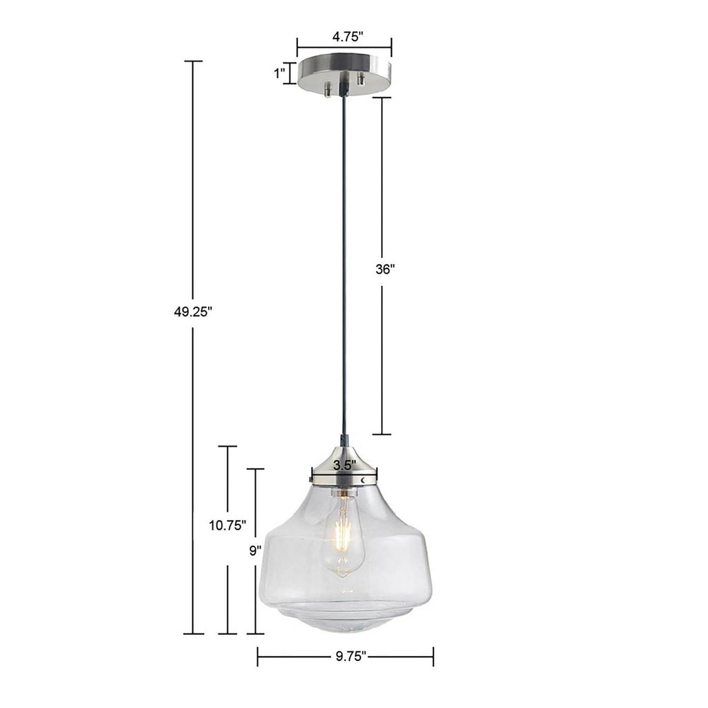 Elm Bell-Shaped Glass Pendant Light