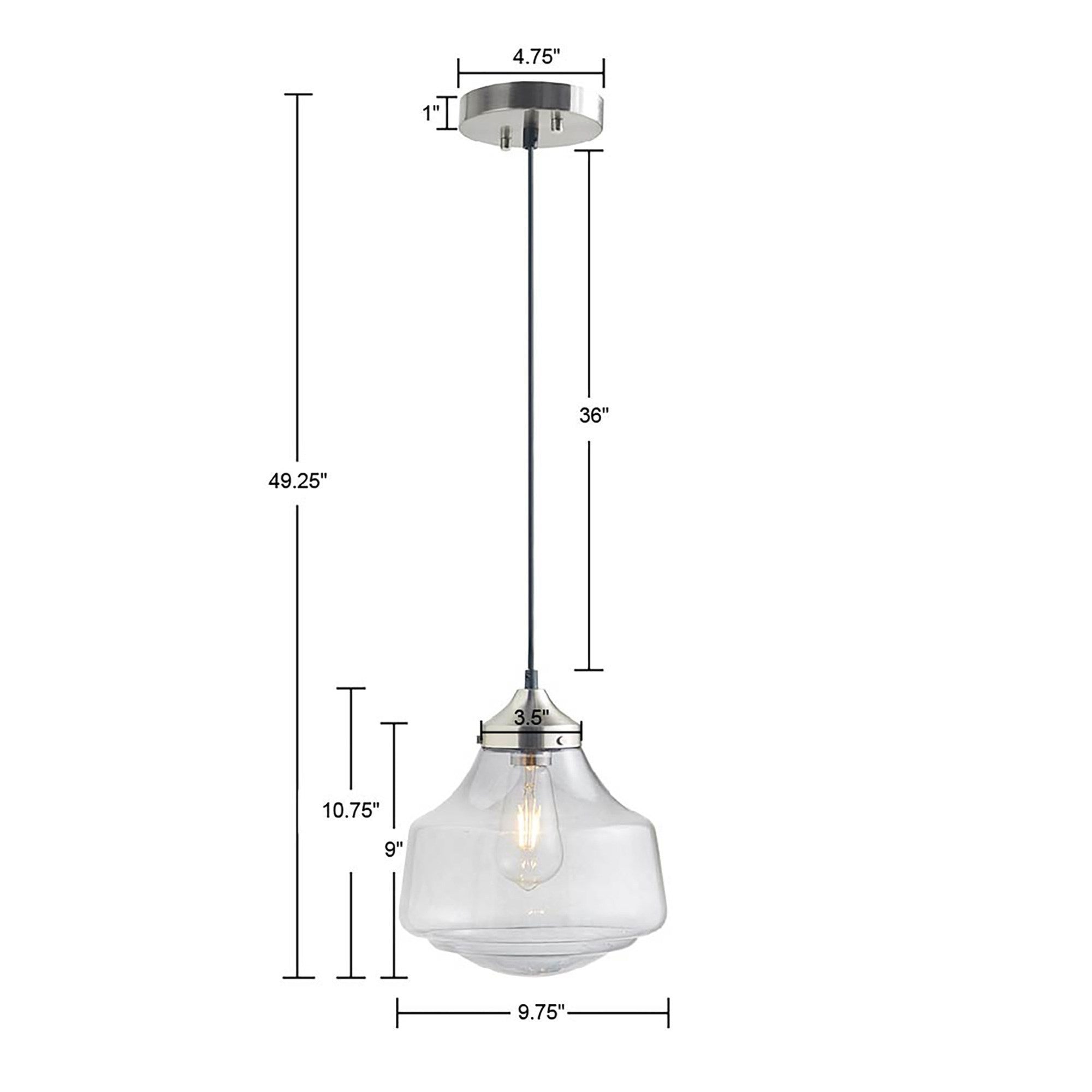 Elm Bell-Shaped Glass Pendant Light