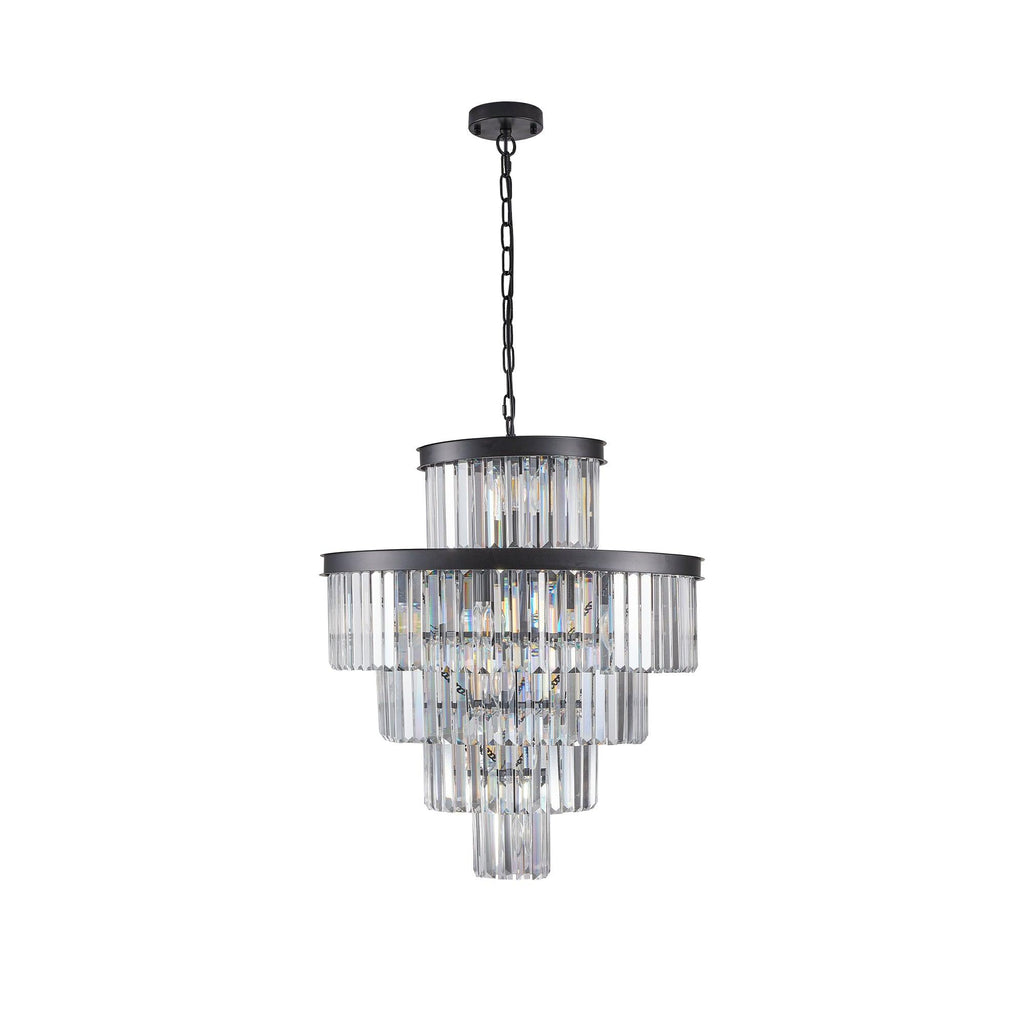 Elysian Black Crystal Chandelier