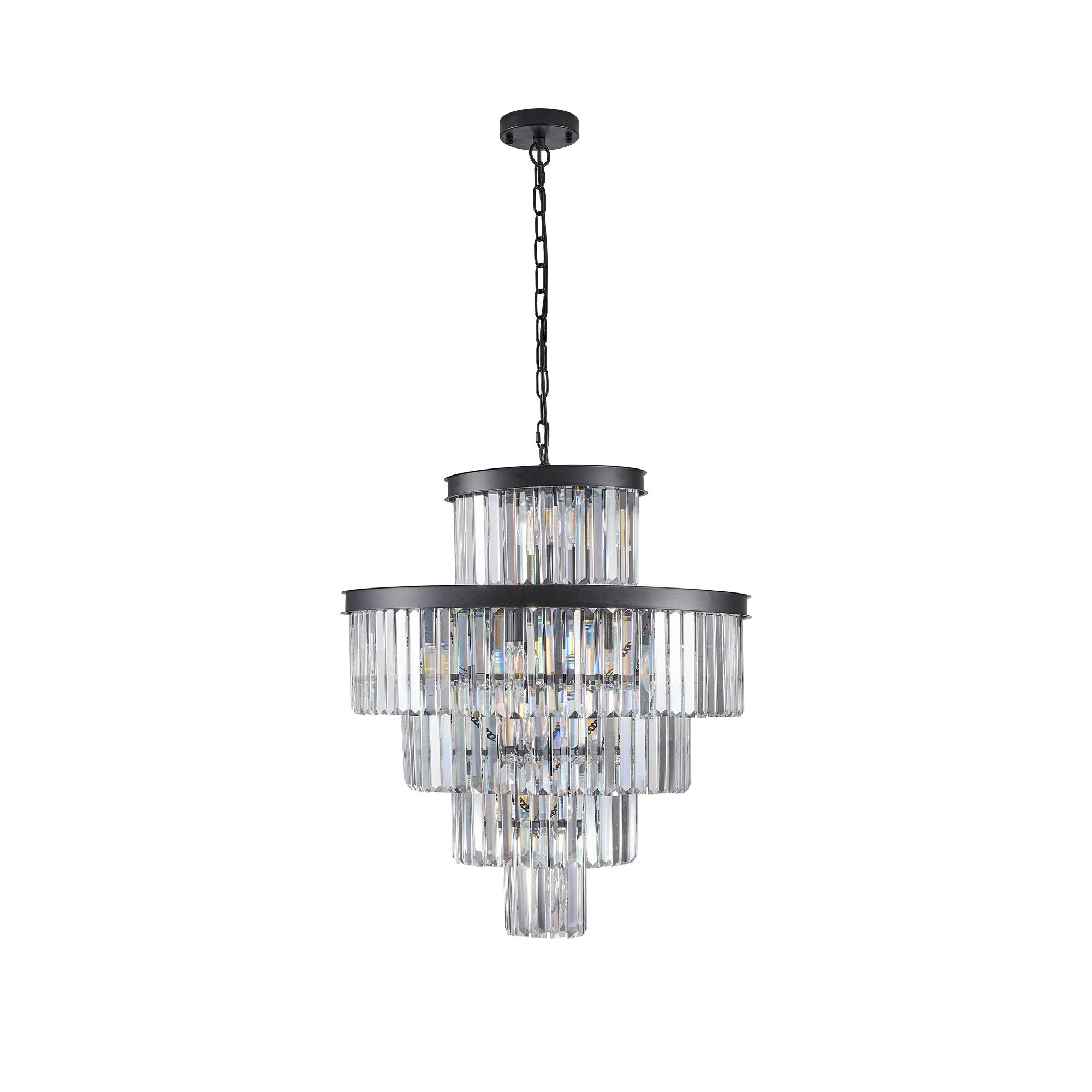 Elysian Black Crystal Chandelier