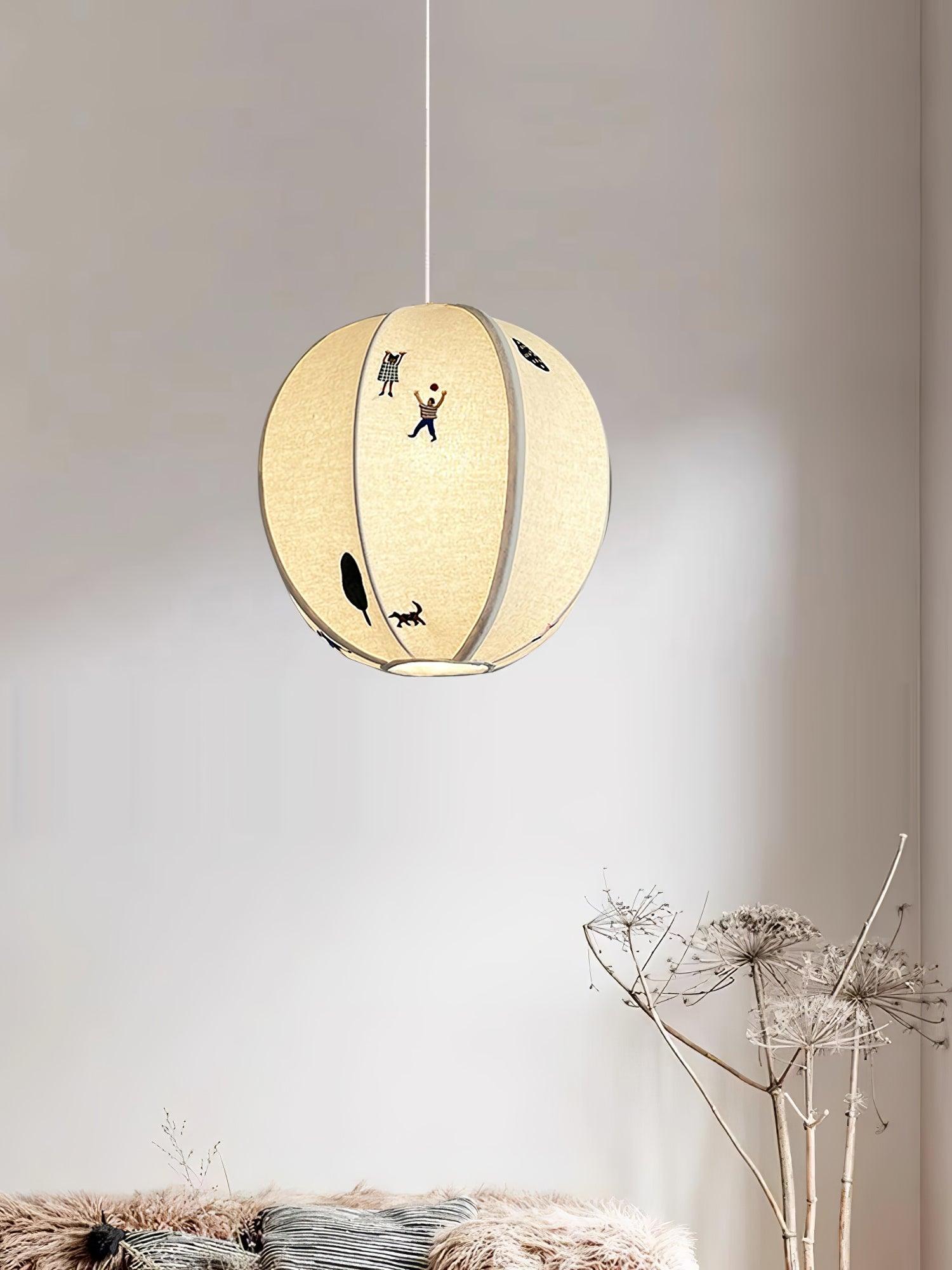 Embroidered Pendant Light