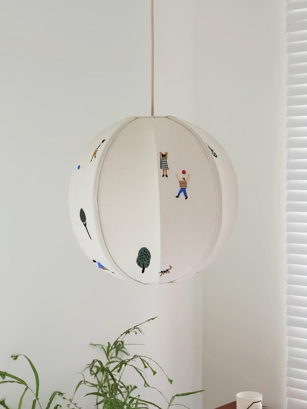 Embroidered Pendant Light