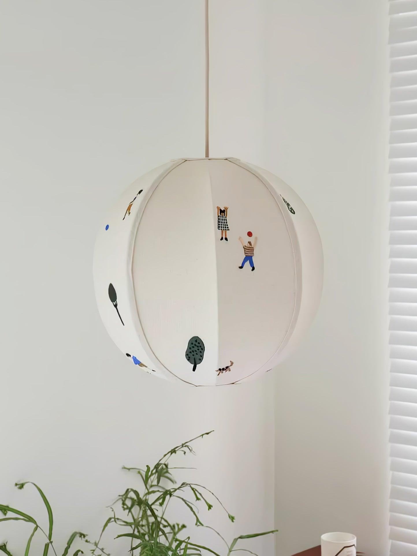 Embroidered Pendant Light