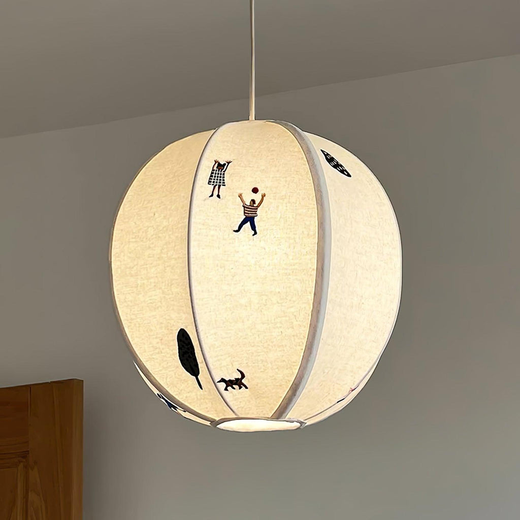 Embroidered Pendant Light