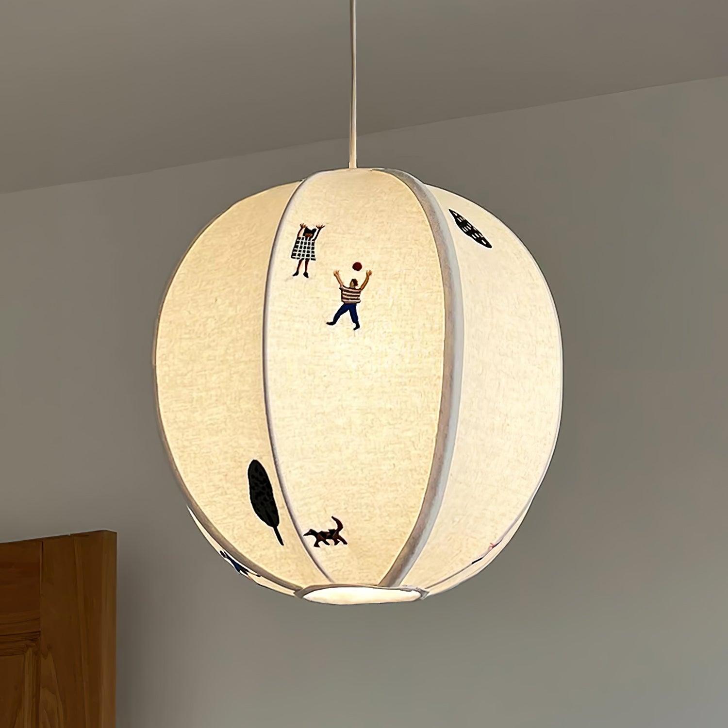 Embroidered Pendant Light