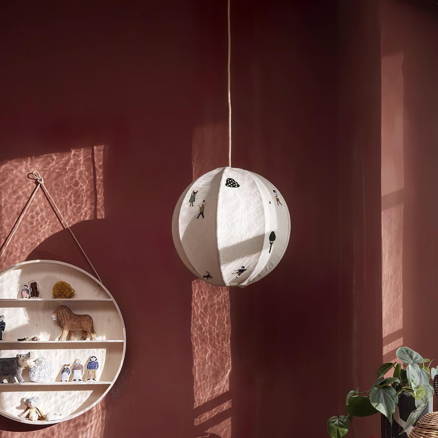 Embroidered Pendant Light