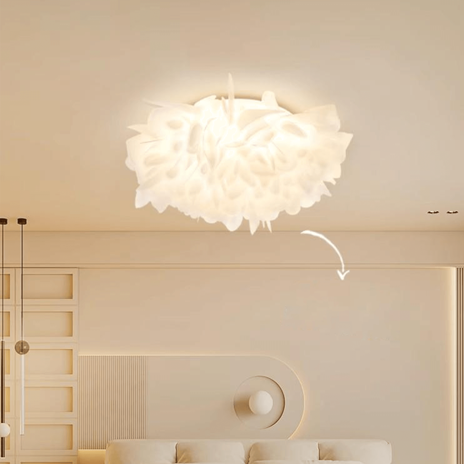 Feather Ceiling Light