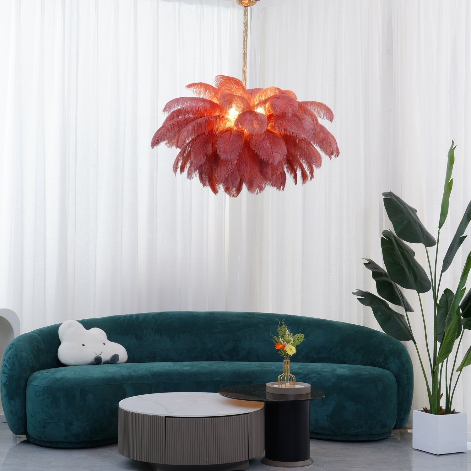 Feather Chandelier - ZozHome