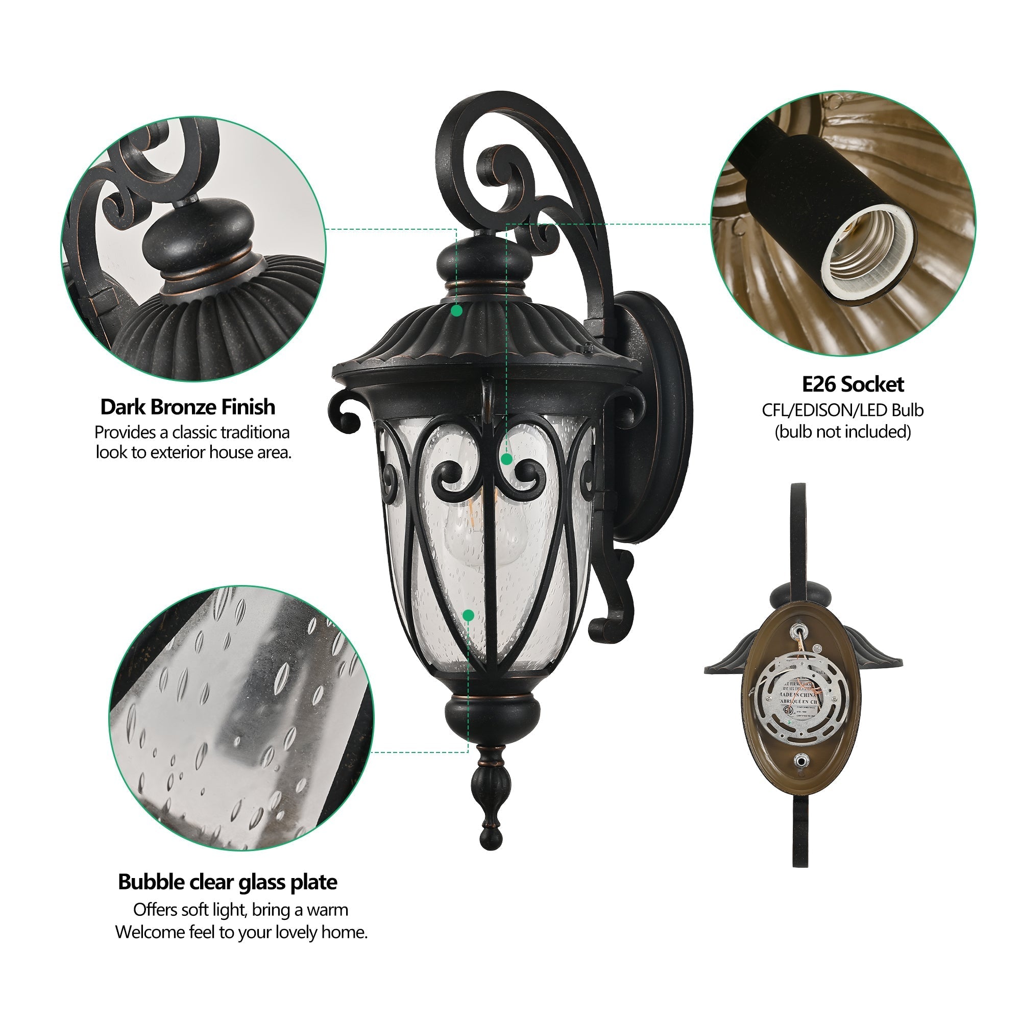 Florentine Lantern Outdoor Wall Lamp