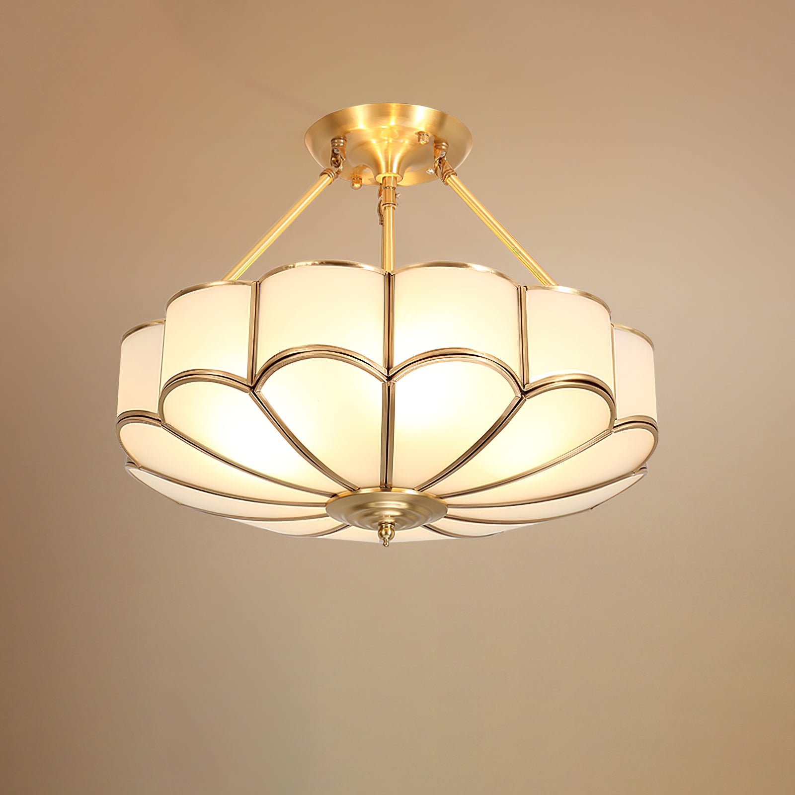 Flower Shape Glass Ceiling Light - ZozHome